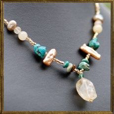 Majestic Gold & Turquoise necklace