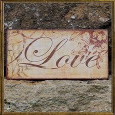 Vintage sign - Love 