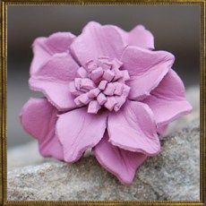 Pink Leather ring