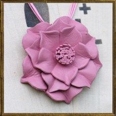 Pink Leather necklace