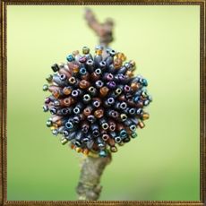 Firework ring - brown metallic