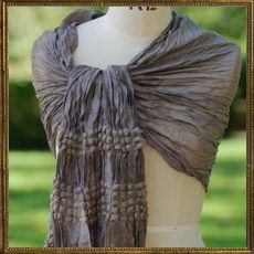 Bobble scarf - light brown