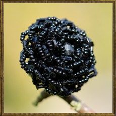 Ra-ra Flower ring - black