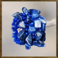 Cluster ring - royal blue