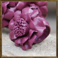 Purple Leather ring