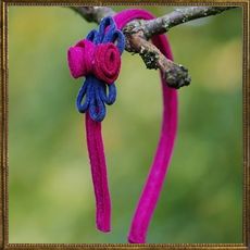 Felt Flower alice band - cerise